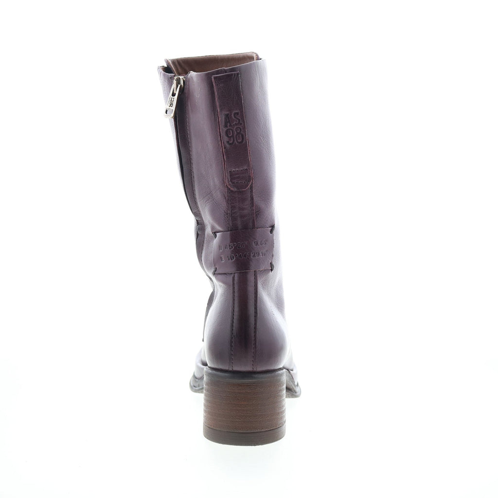 Caden Womens Burgundy Leather Lace Up Casual Dress Boots
