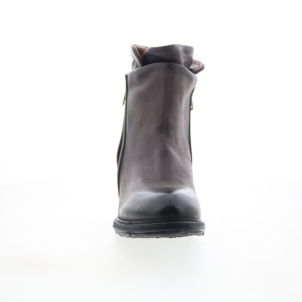 Cadmus Womens Brown Leather Zipper Ankle & Booties Boots