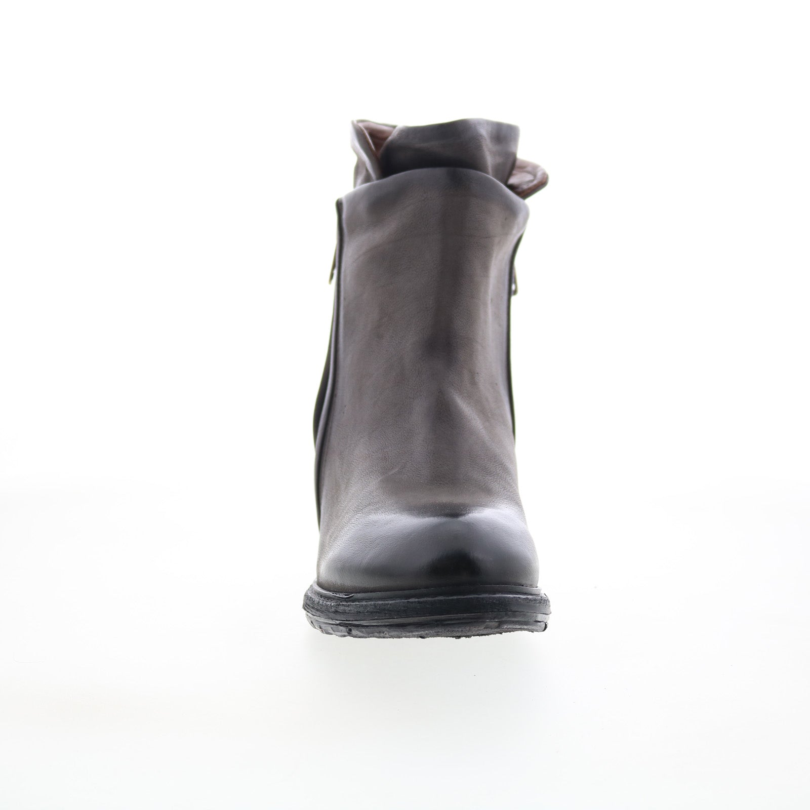 Cadmus Womens Brown Leather Zipper Ankle & Booties Boots