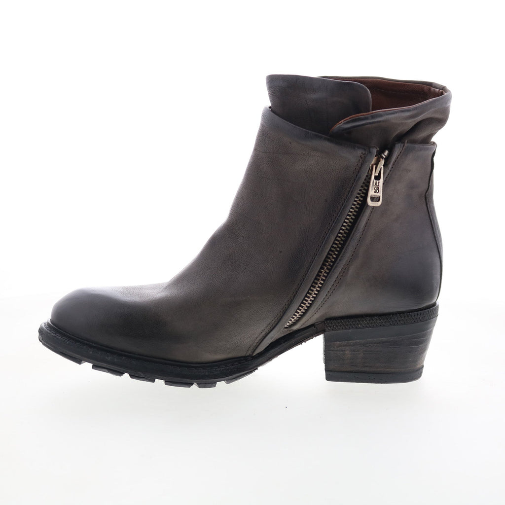 Cadmus Womens Brown Leather Zipper Ankle & Booties Boots