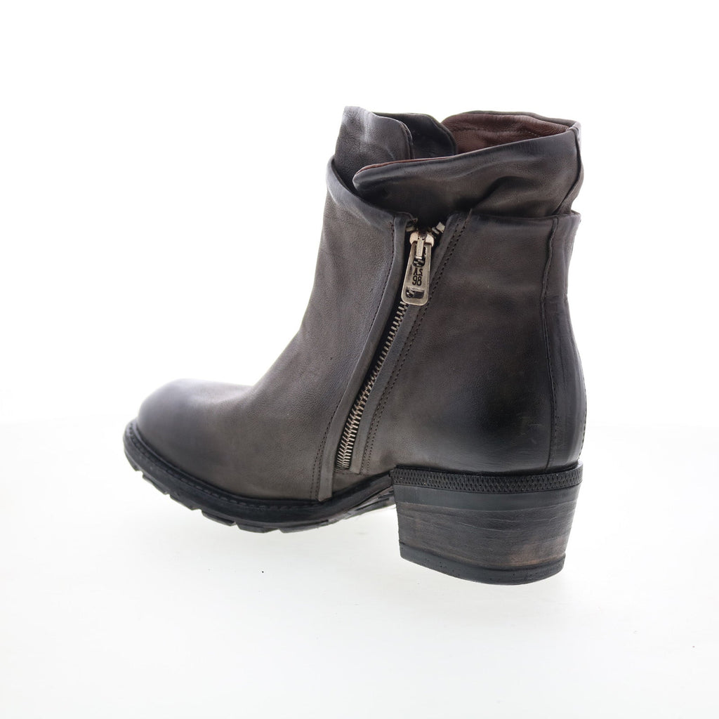 Cadmus Womens Brown Leather Zipper Ankle & Booties Boots