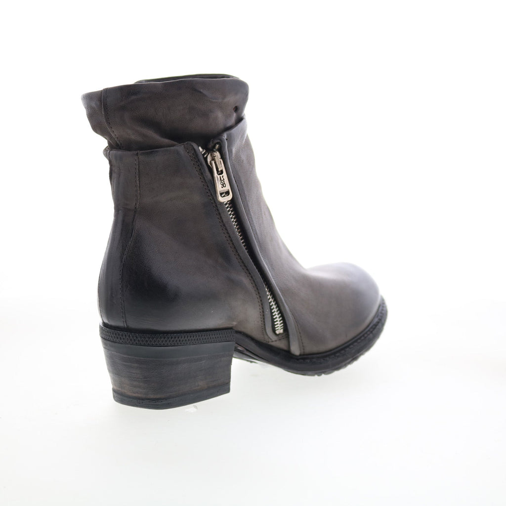 Cadmus Womens Brown Leather Zipper Ankle & Booties Boots