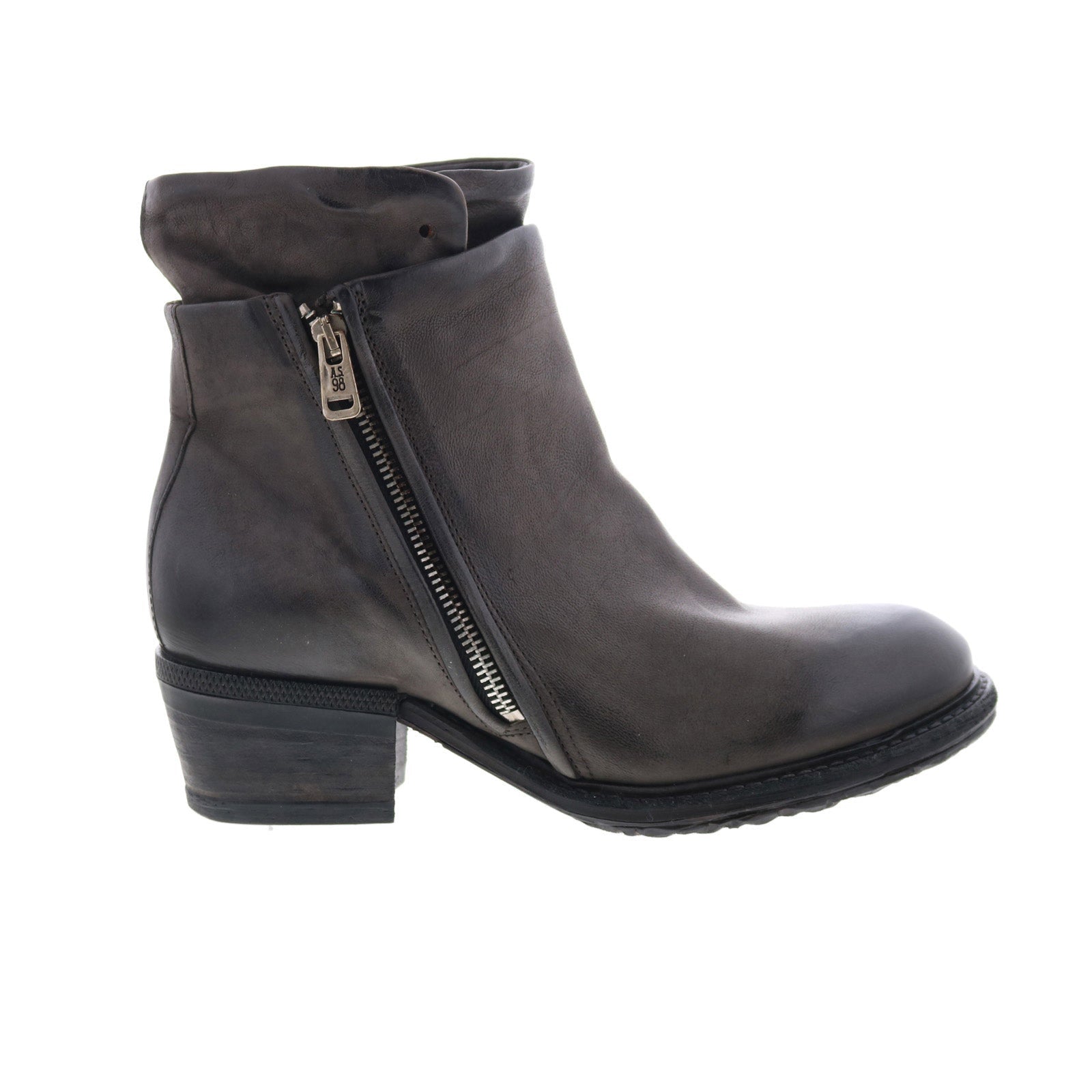 Cadmus Womens Brown Leather Zipper Ankle & Booties Boots