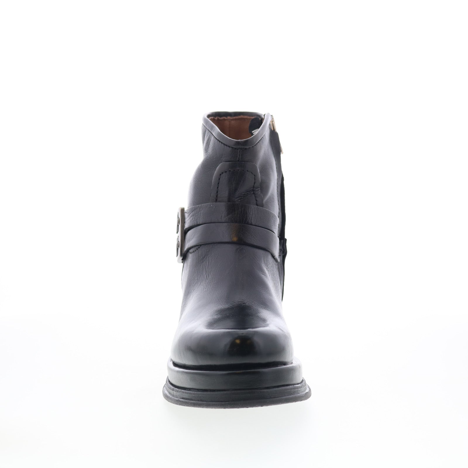 Cal Womens Black Leather Zipper Ankle & Booties Boots