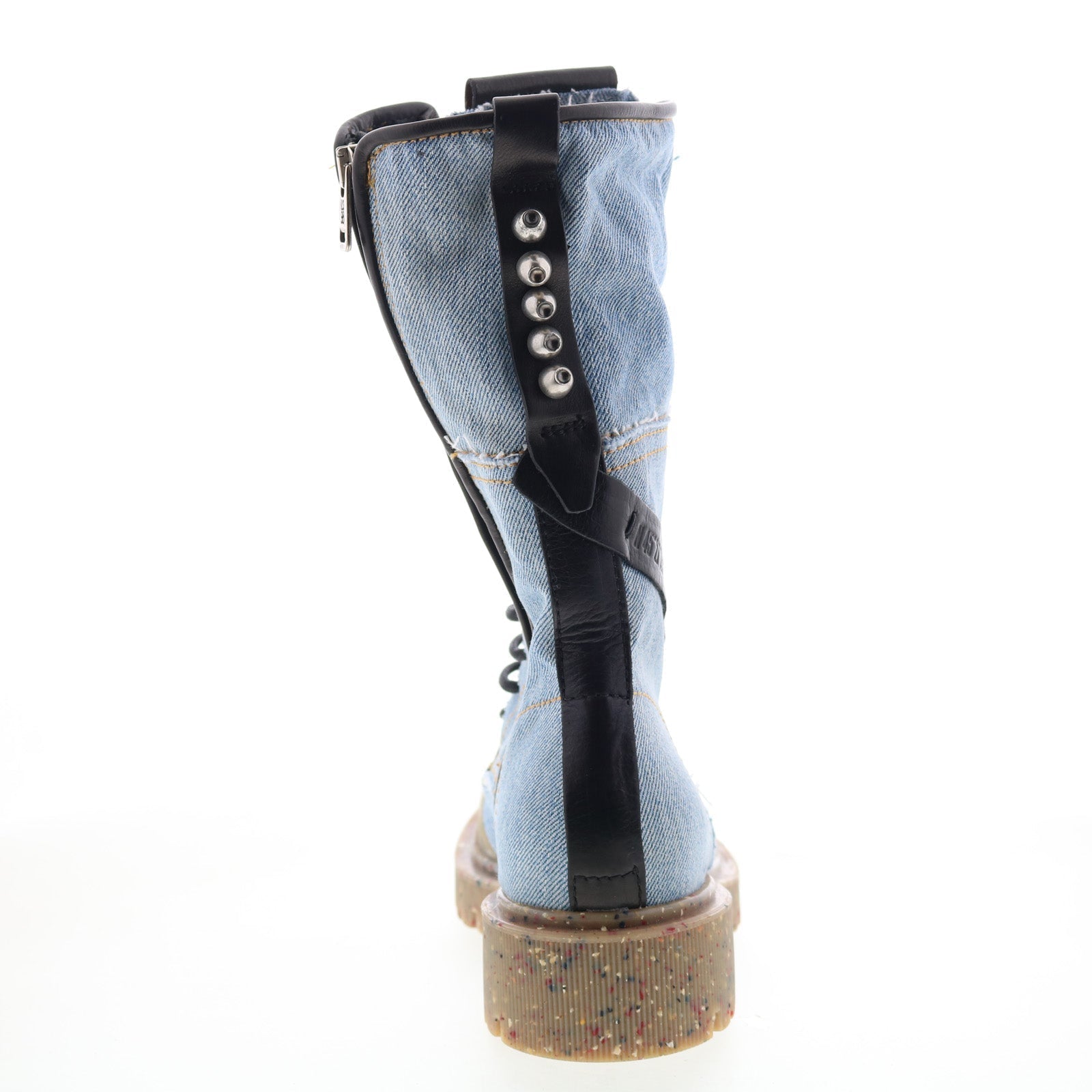 Cambert Womens Blue Canvas Lace Up Casual Dress Boots