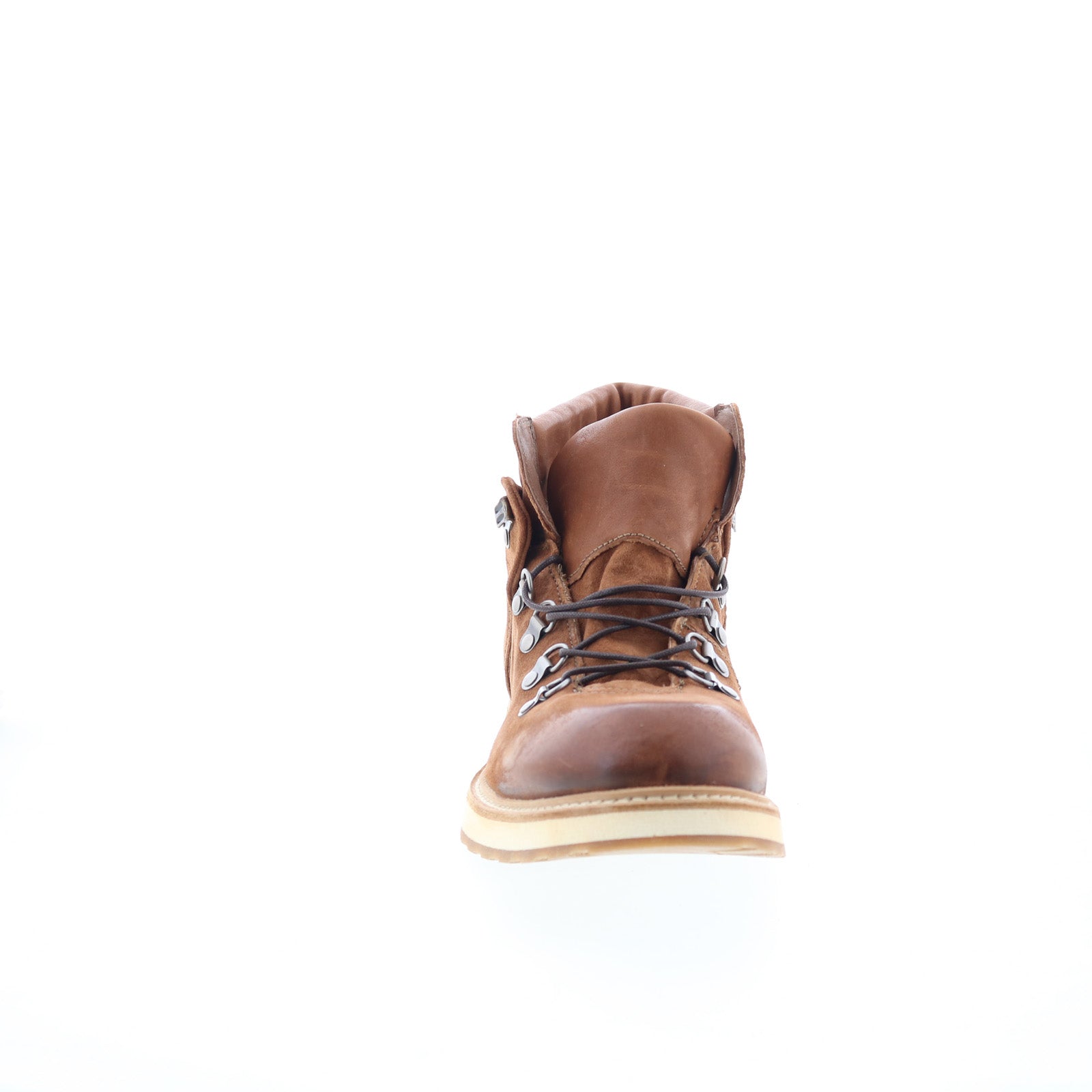 Cannon Mens Brown Leather Lace Up Casual Dress Boots
