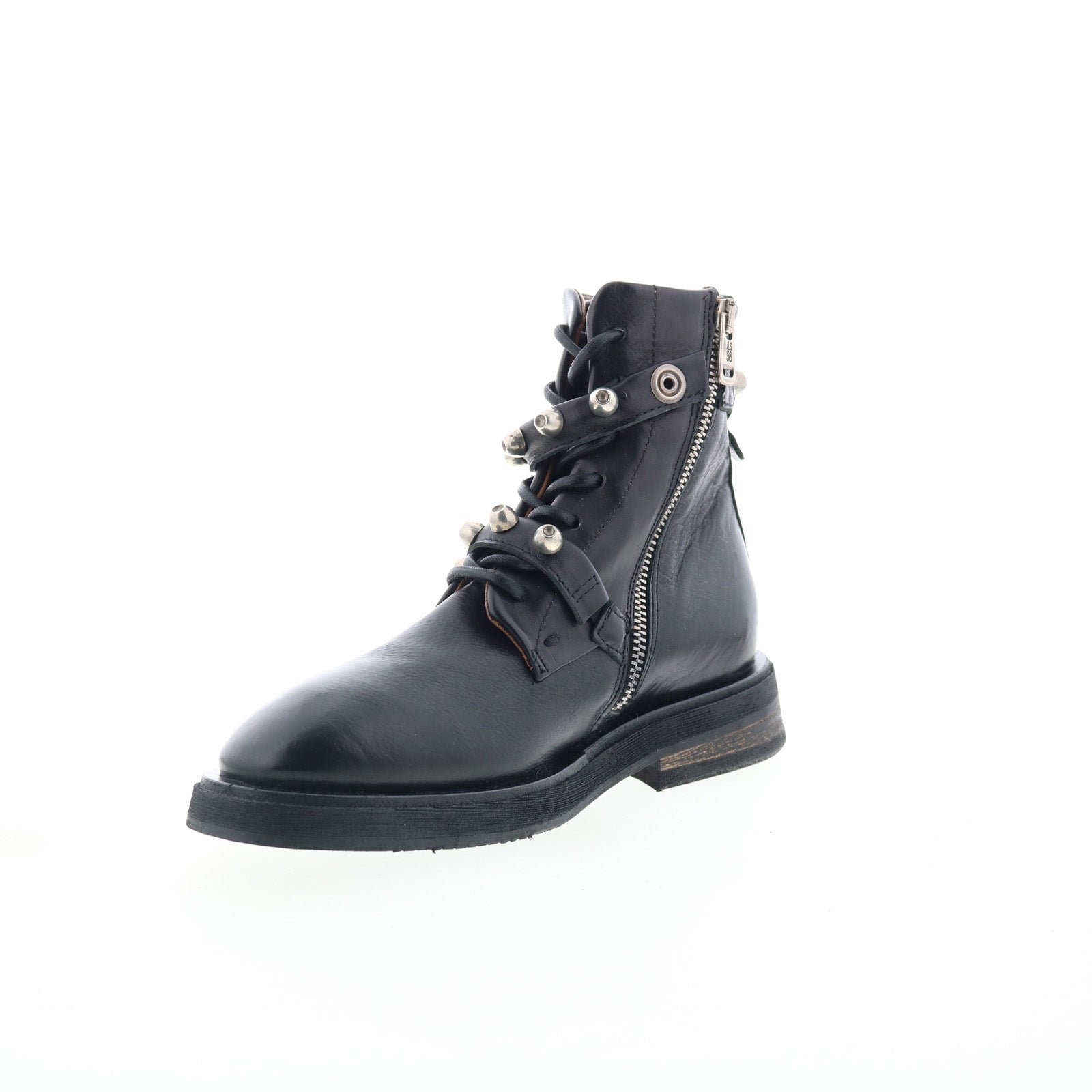 Carl Womens Black Leather Zipper Casual Dress Boots