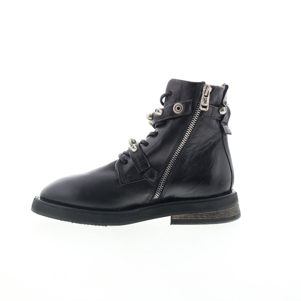 Carl Womens Black Leather Zipper Casual Dress Boots