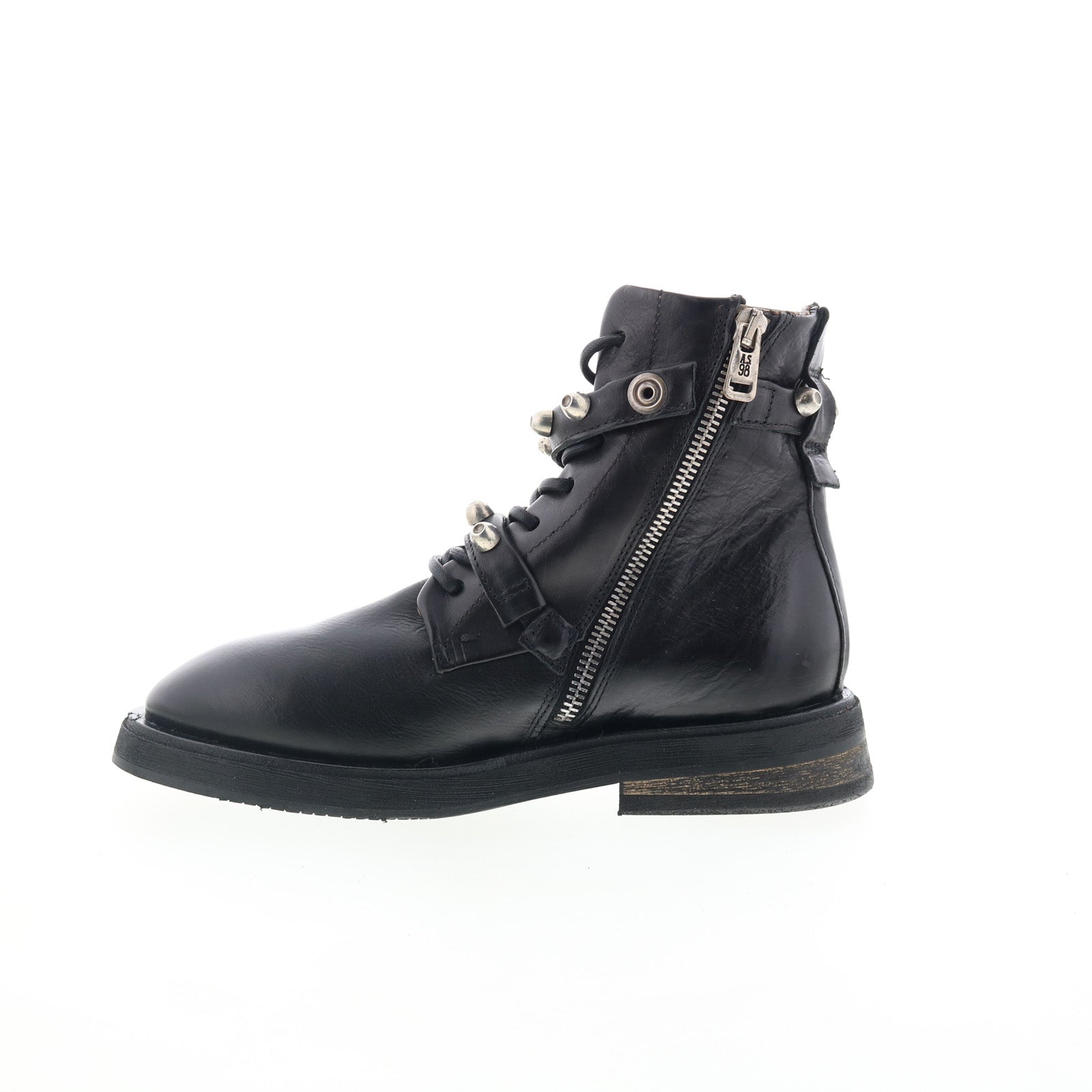 Carl Womens Black Leather Zipper Casual Dress Boots