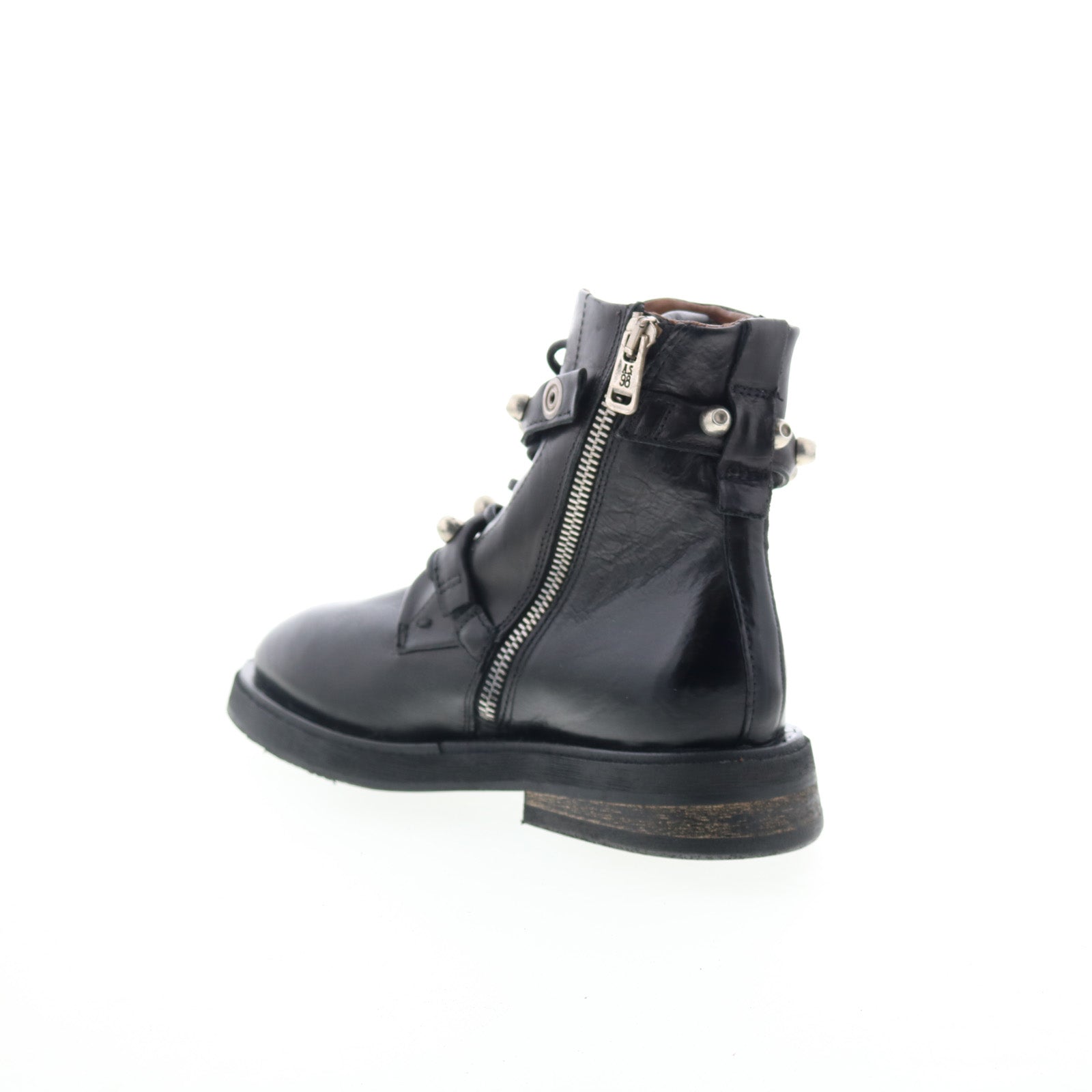 Carl Womens Black Leather Zipper Casual Dress Boots