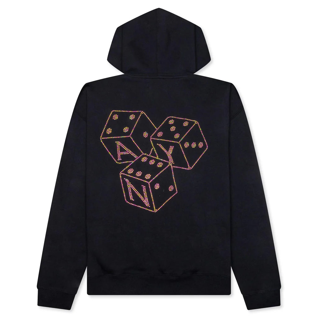 Dice Rhinestone Hoodie Black