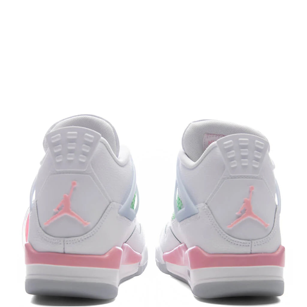 Air Jordan 4 Retro Valentines Day GS White Medium Soft Pink Half Blue