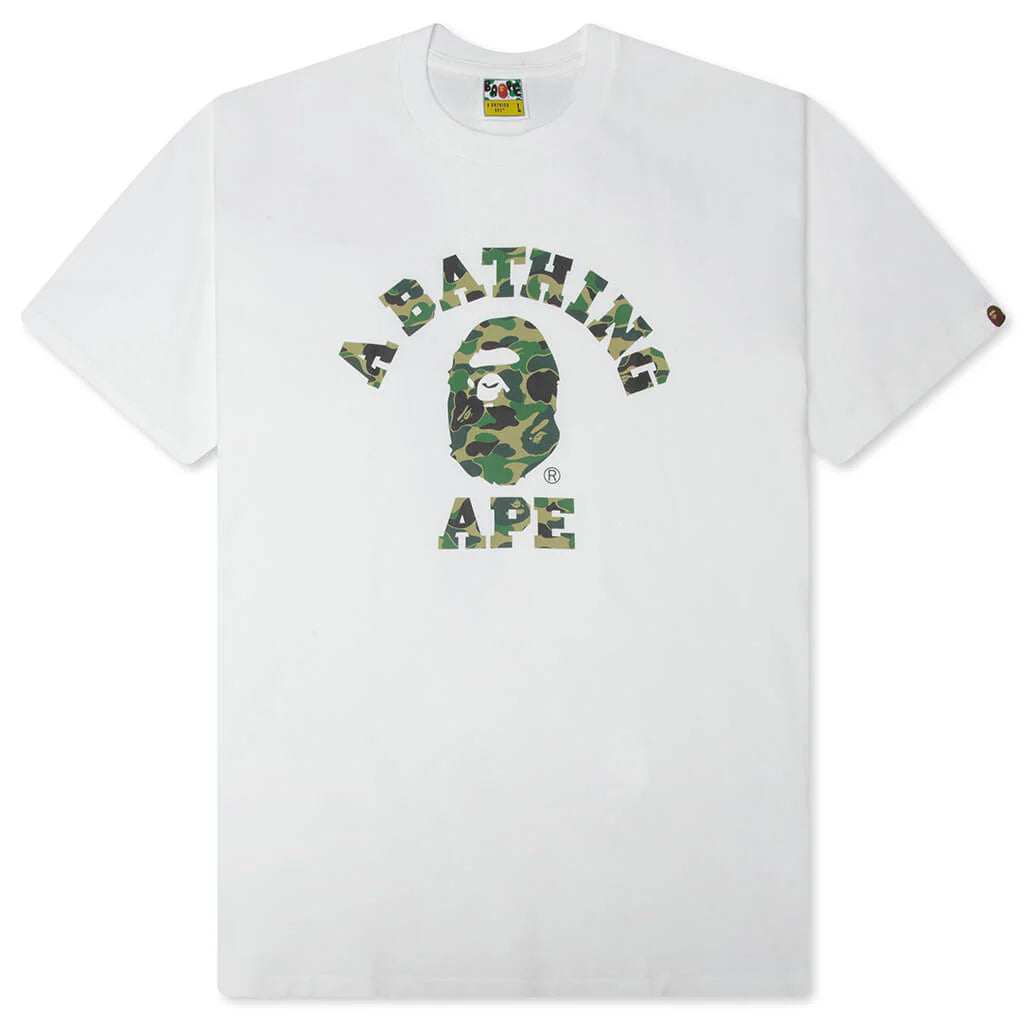 ABC Camo College Tee White Green