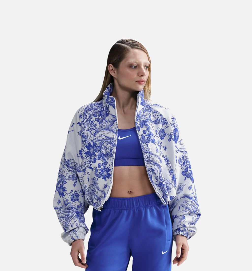 NSW Jacquard Womens Track Jacket White Hyper Royal