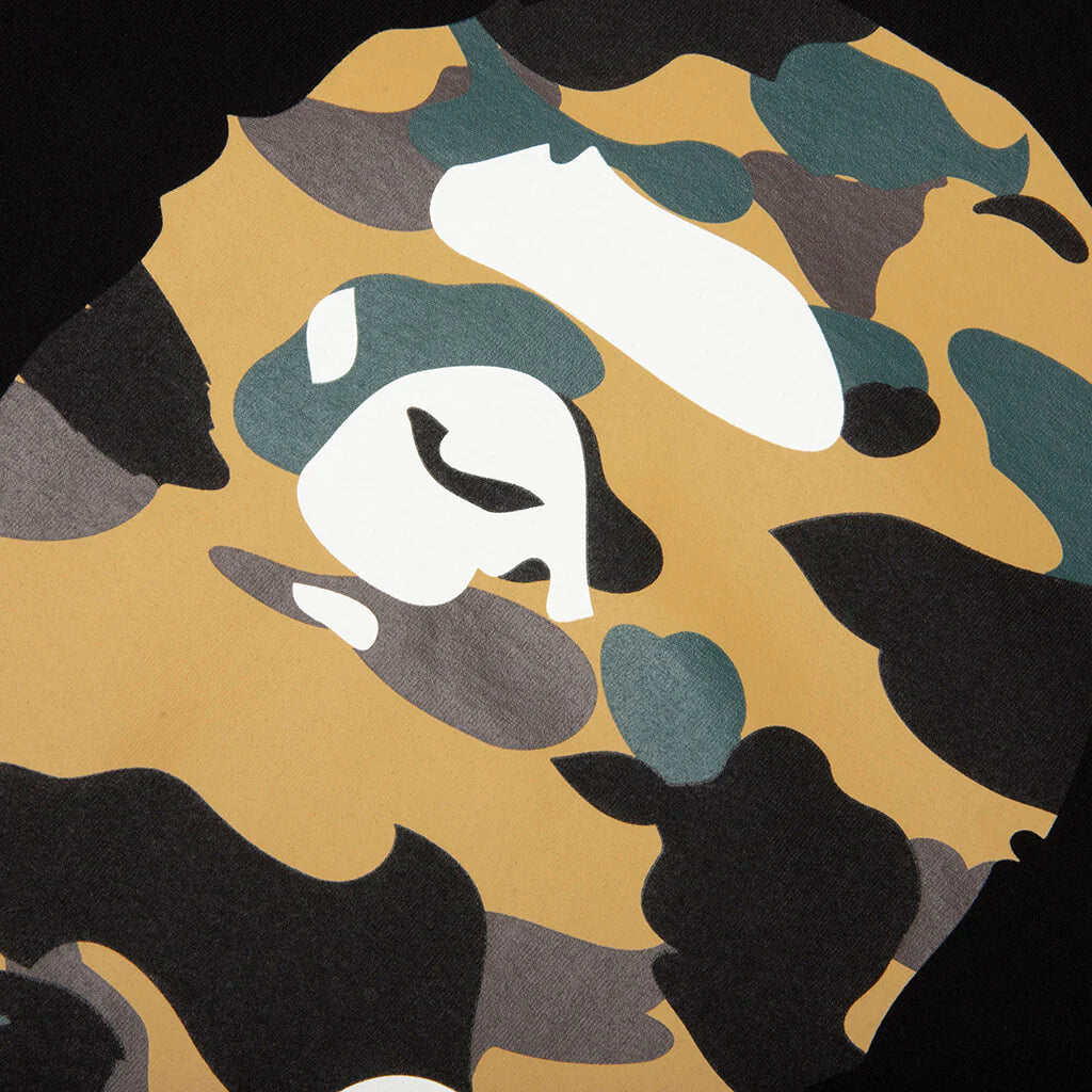 1st Camo Big Ape Head Tee Black Yellow