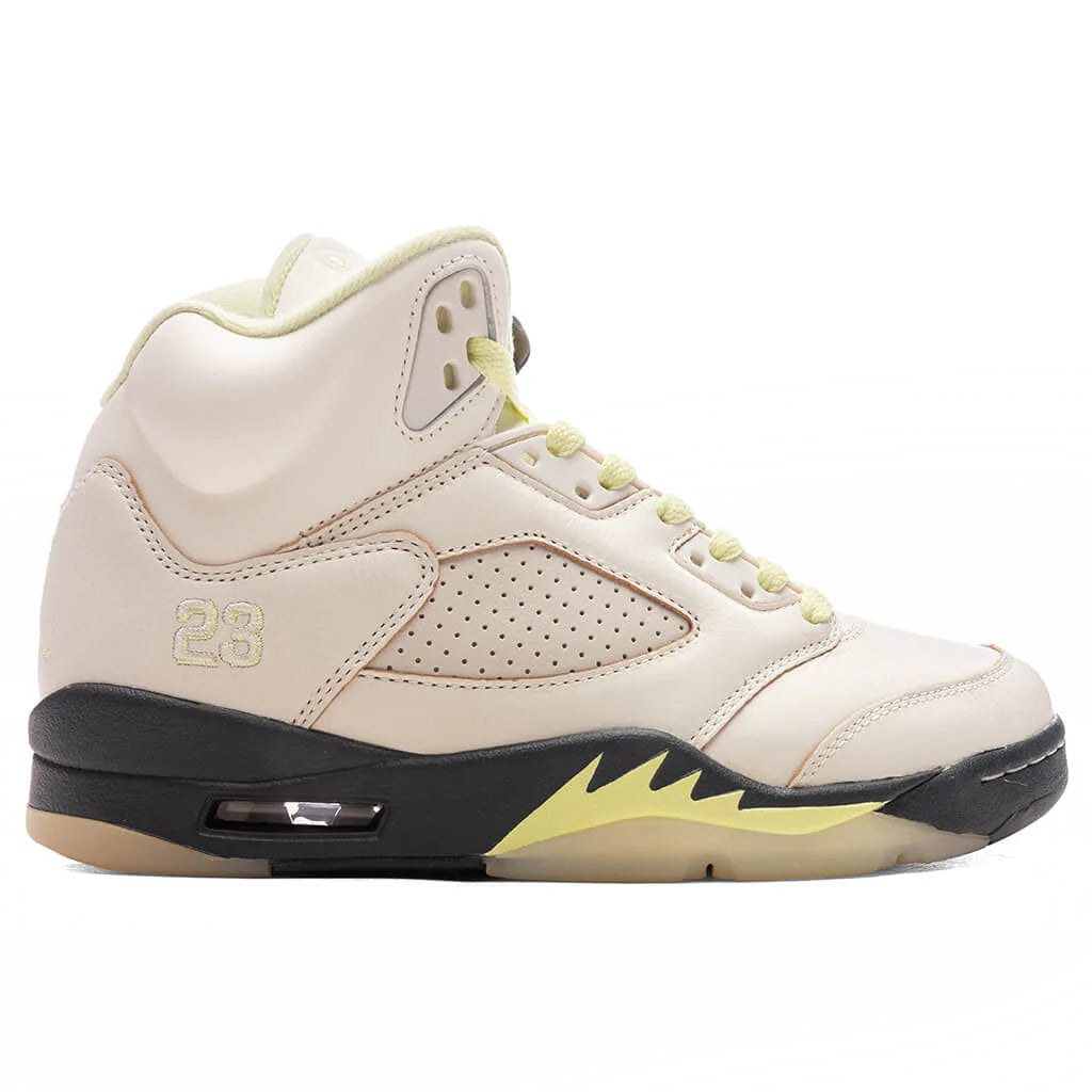 Womens Air Jordan 5 Retro Sail Luminous Green Anthracite
