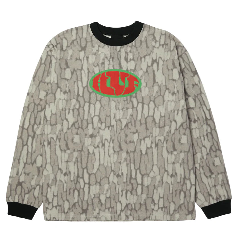 Huf Warped L S Knit Top Muted Camo