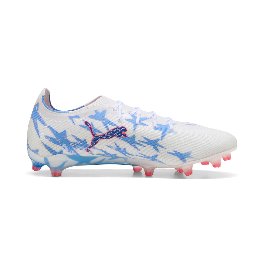 PUMA Ultra 6 Pro Kidsuper X CP FG AG Firm Ground Artificial Ground Mens Soccer Cleats White Pink Blue