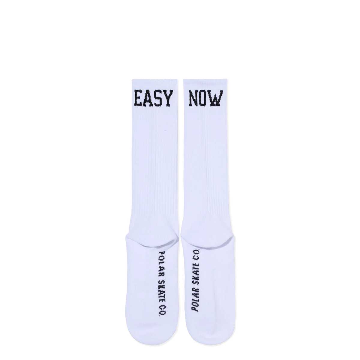 Polar Easy Now Long Rib Socks White