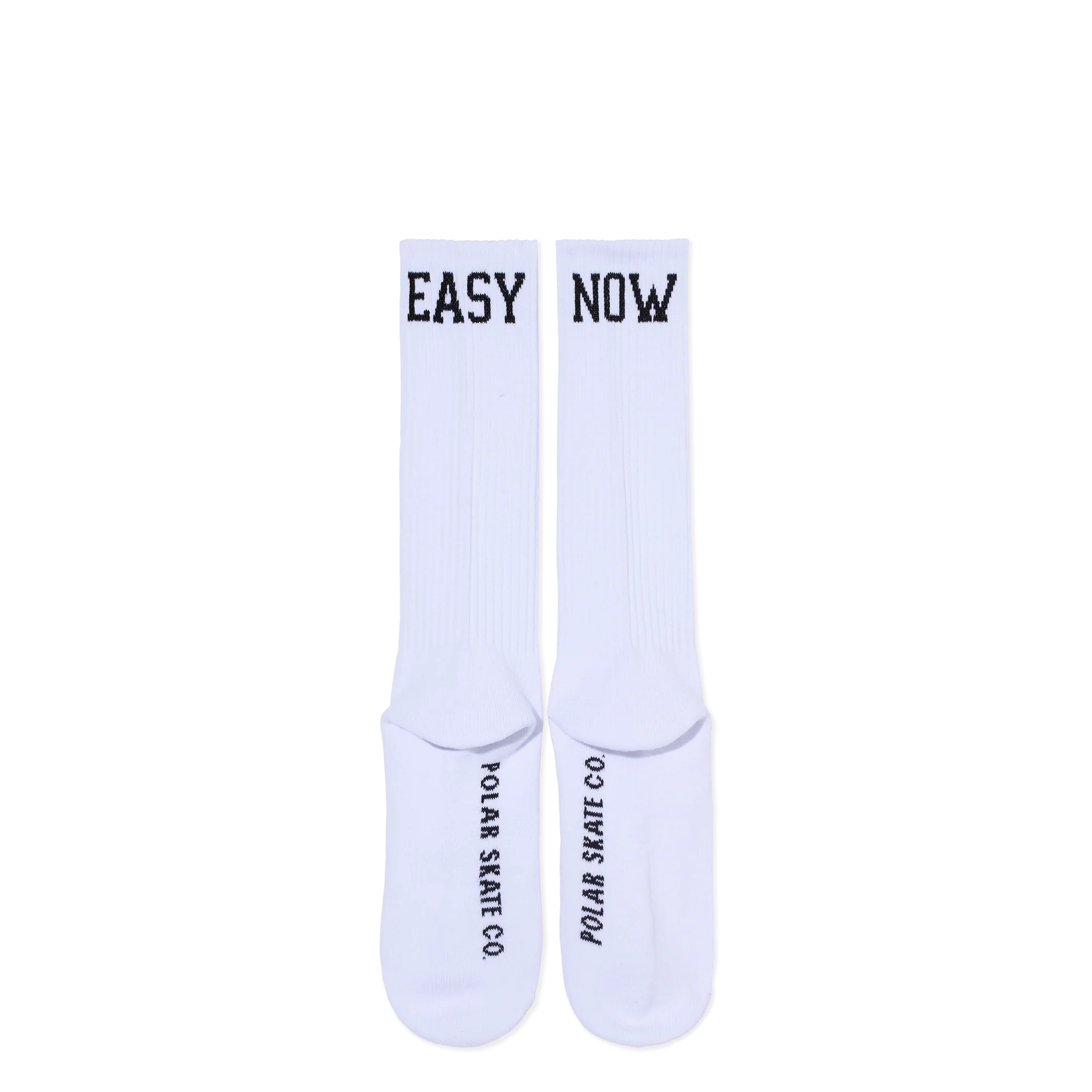 Polar Easy Now Long Rib Socks White