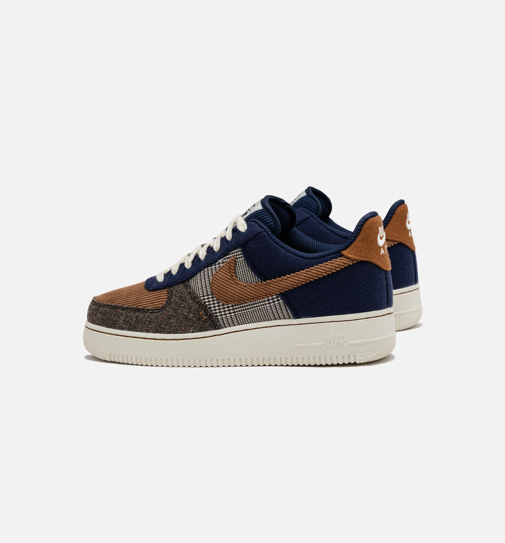 Air Force 1 Low Tweed Corduroy Mens Lifestyle Shoe Midnight Navy Ale Brown Pale Ivory Free Shipping
