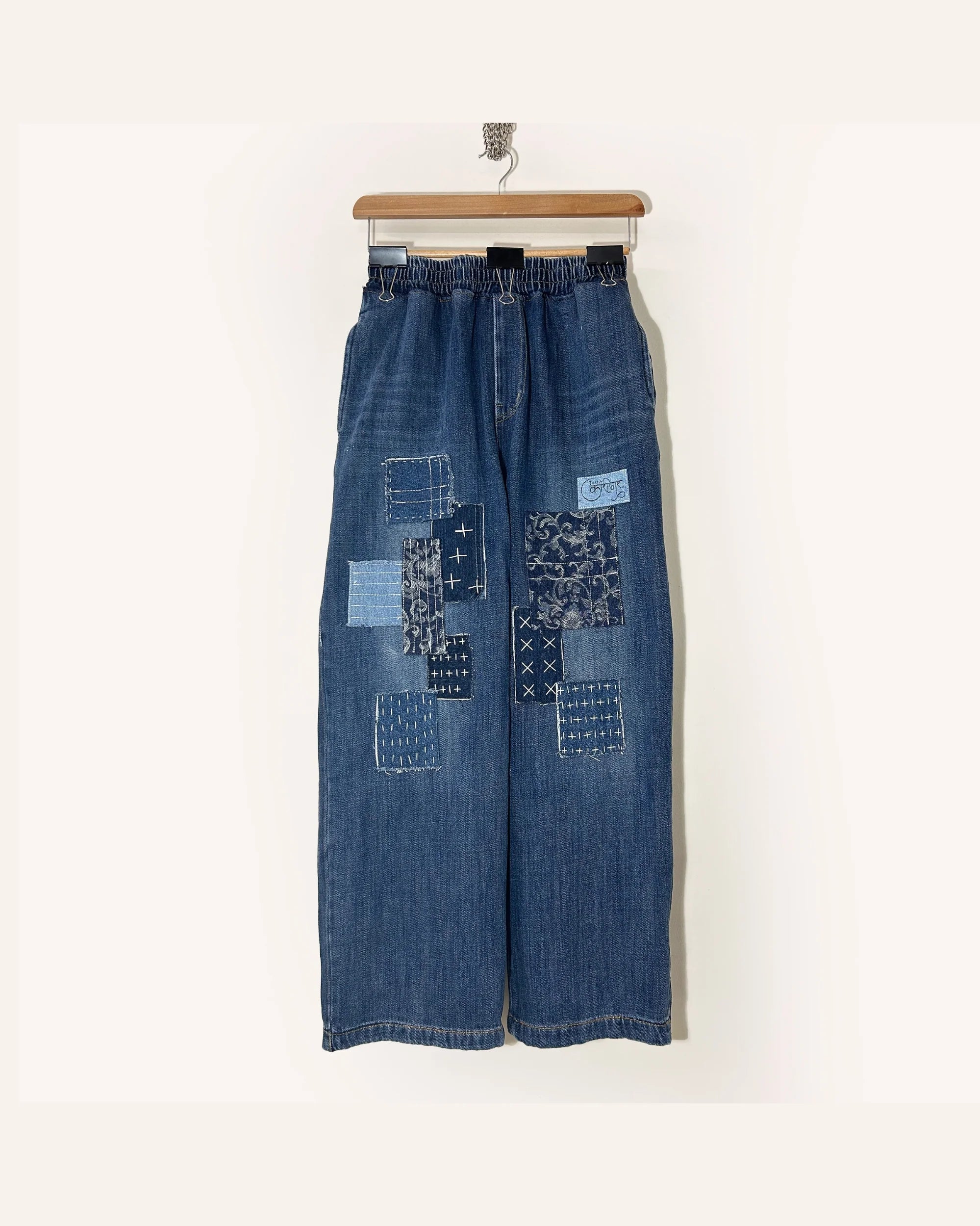 Just A Patch Blue Denim Jeans HG x Just A Karigar