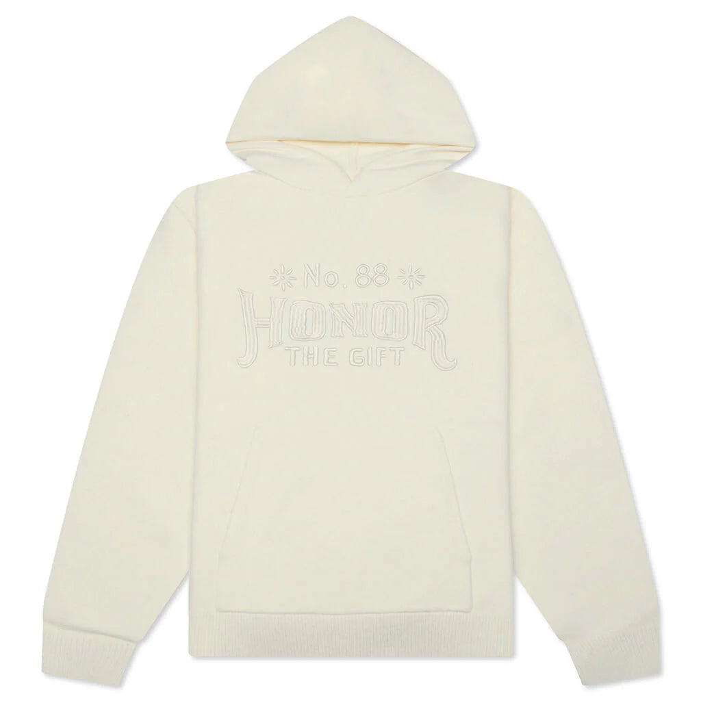 Art Knit Hoodie Bone