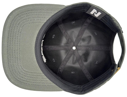 Nocturnal Script Strapback Hat Dark Green Black