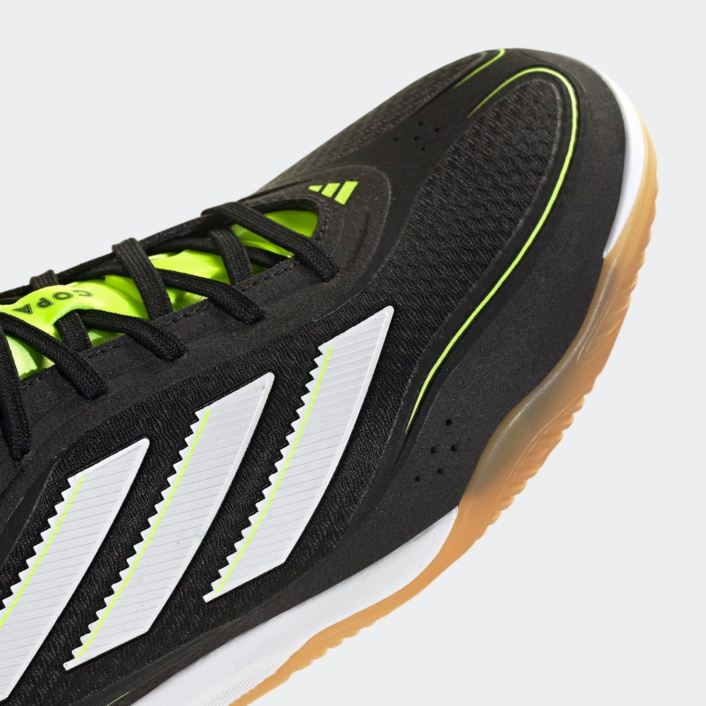 adidas Copa Court Pro IN Indoor Mens Soccer Shoes Black White Lemon
