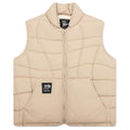 Waved Alien Puffer Vest Tan