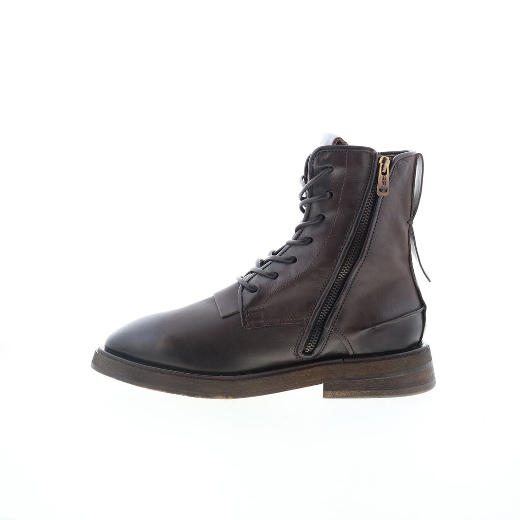 Chevy Womens Brown Leather Lace Up Casual Dress Boots