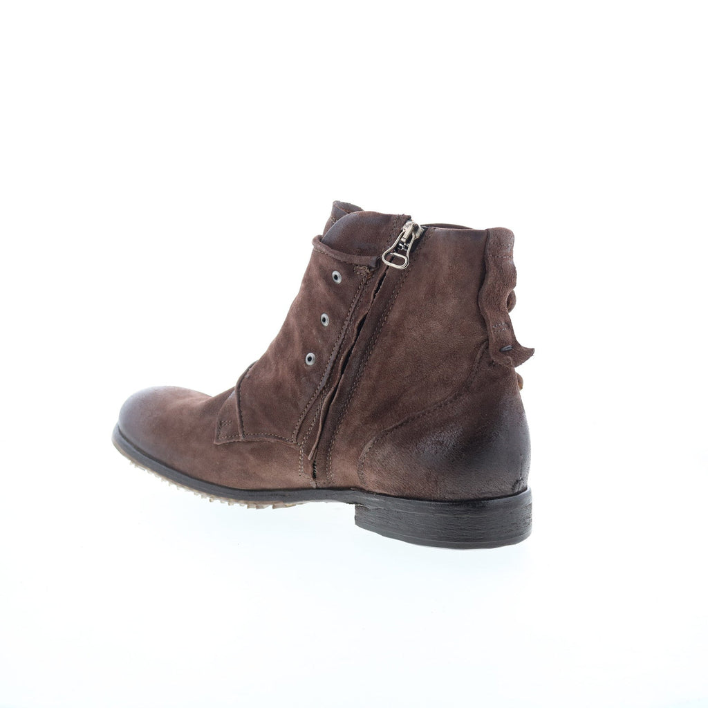 Copper Mens Brown Leather Zipper Casual Dress Boots