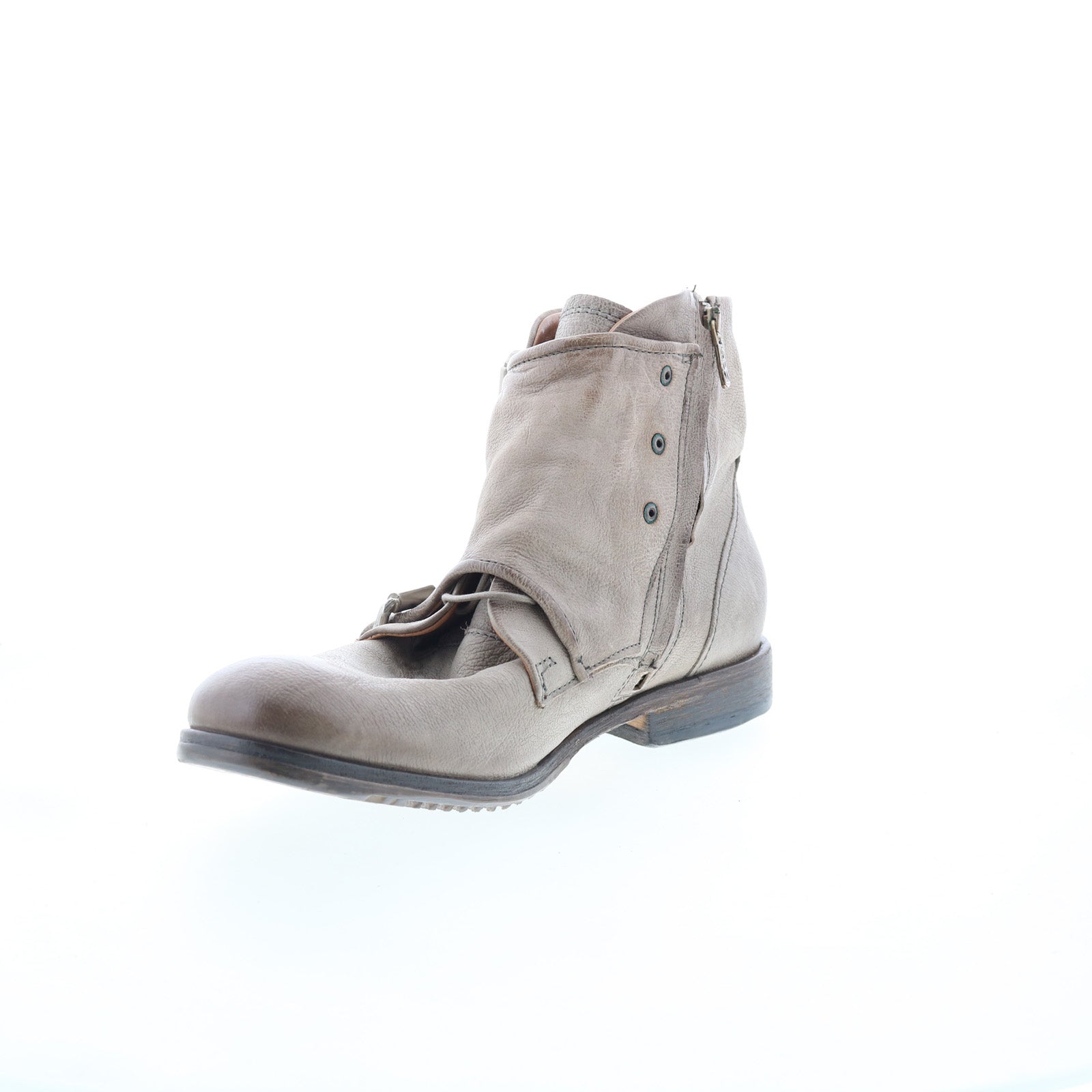 Copper Mens Gray Leather Zipper Casual Dress Boots