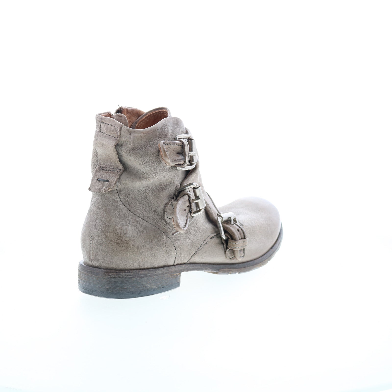 Copper Mens Gray Leather Zipper Casual Dress Boots