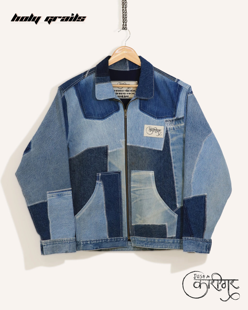 Leftover Blue Denim Jacket HG x Just A Karigar