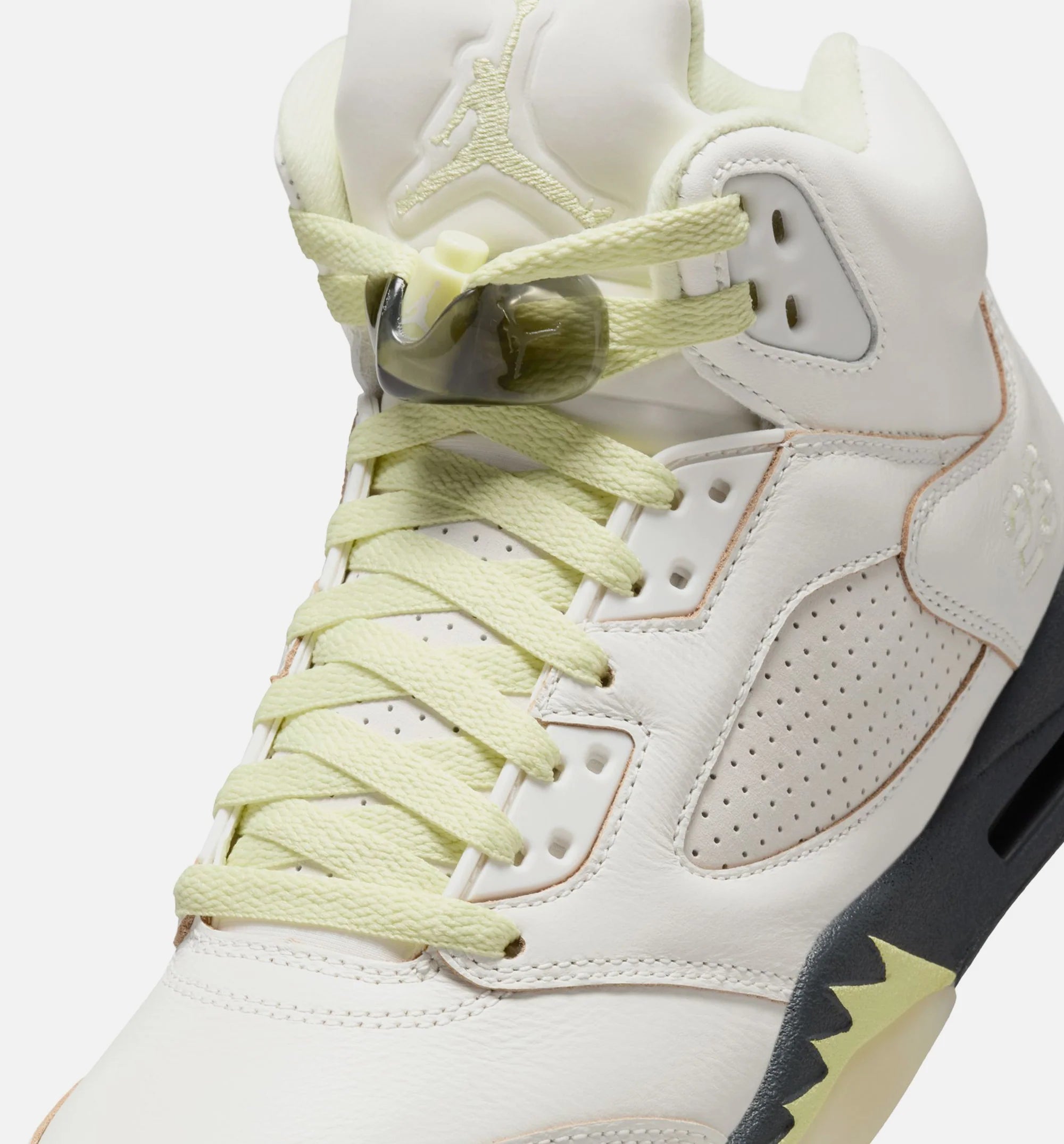 Air Jordan 5 Retro Luminous Green and Sail Womens Lifestyle Shoe Sail Luminous Green Anthracite Free Shipping