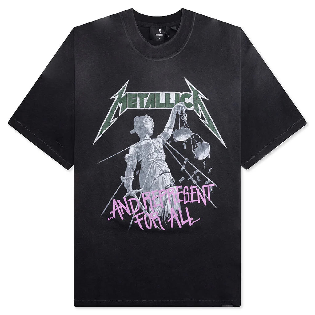 Metallica Justice S S T Shirt Stained Black