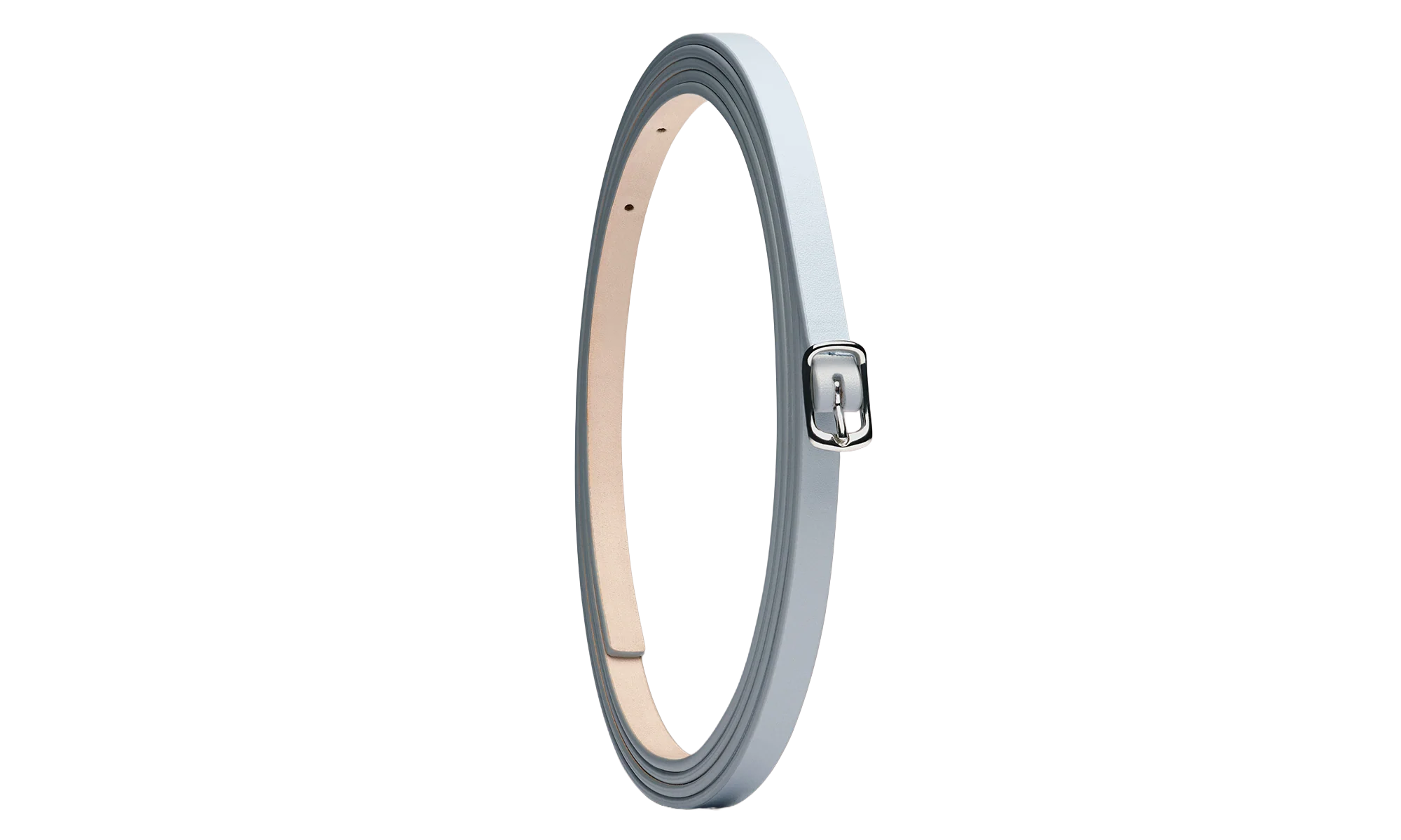 SLIM LEATHER BELT "CELESTIAL BLUE" SA1TP0008P5427T6172