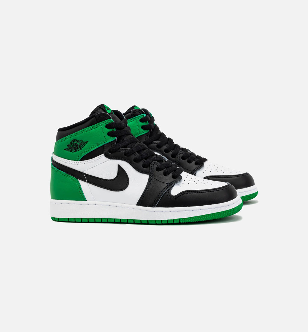 Air Jordan 1 Retro High OG Lucky Green Grade School Lifestyle Shoe Green Black