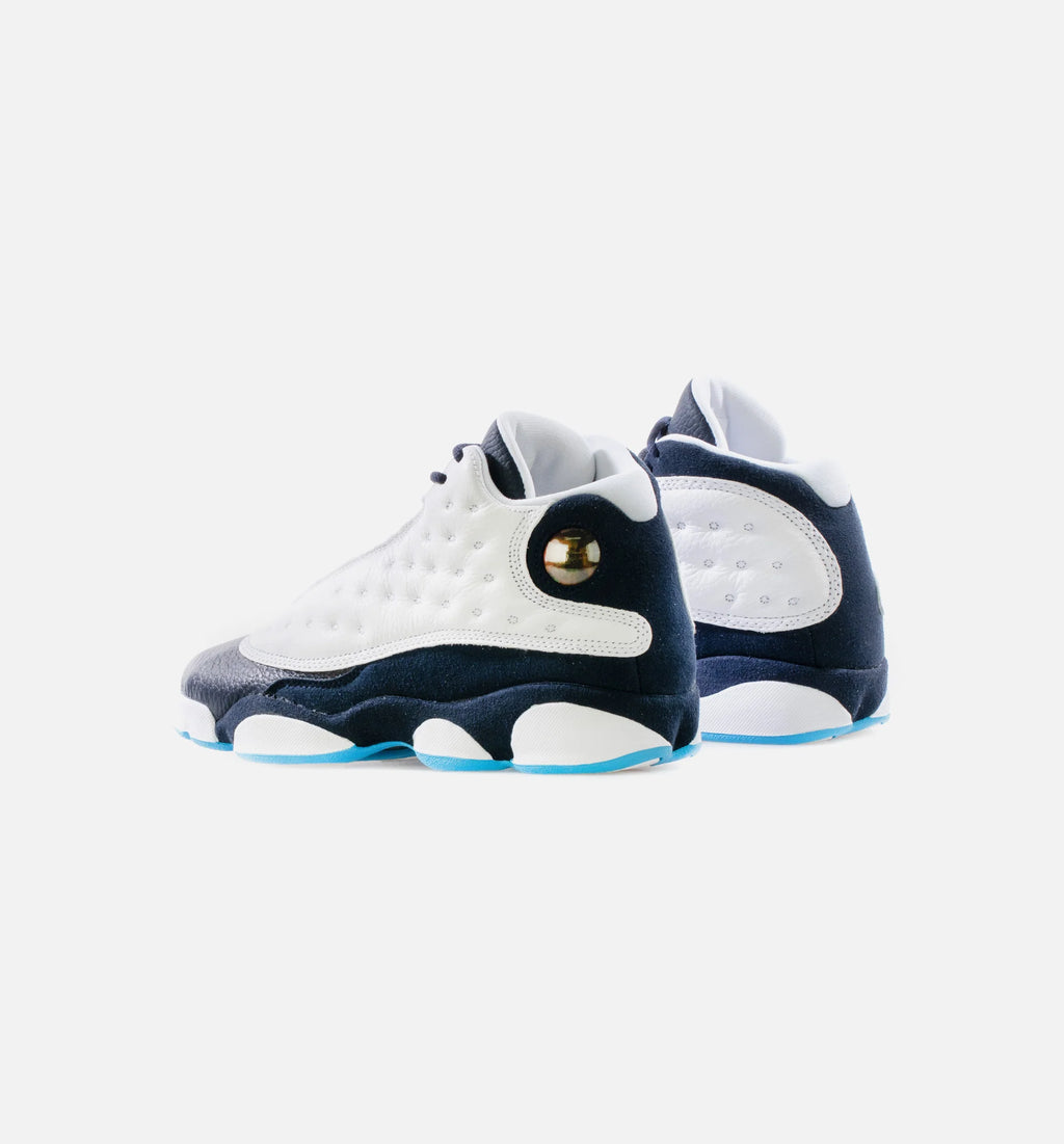Air Jordan 13 Retro Obsidian Grade School Lifestyle Shoe White Obsidian Dark Powder Blue