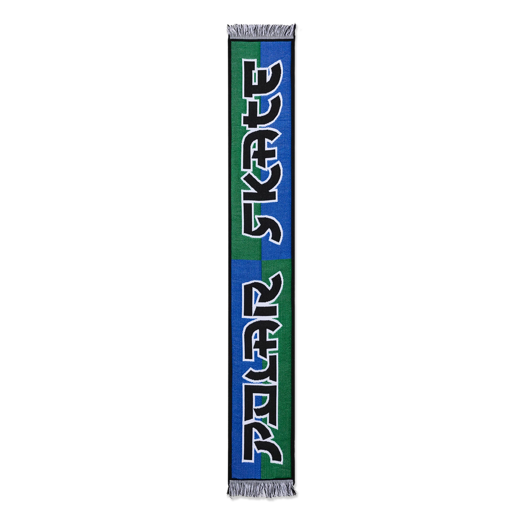 Polar Skate Co Football Scarf Squares Blue Green