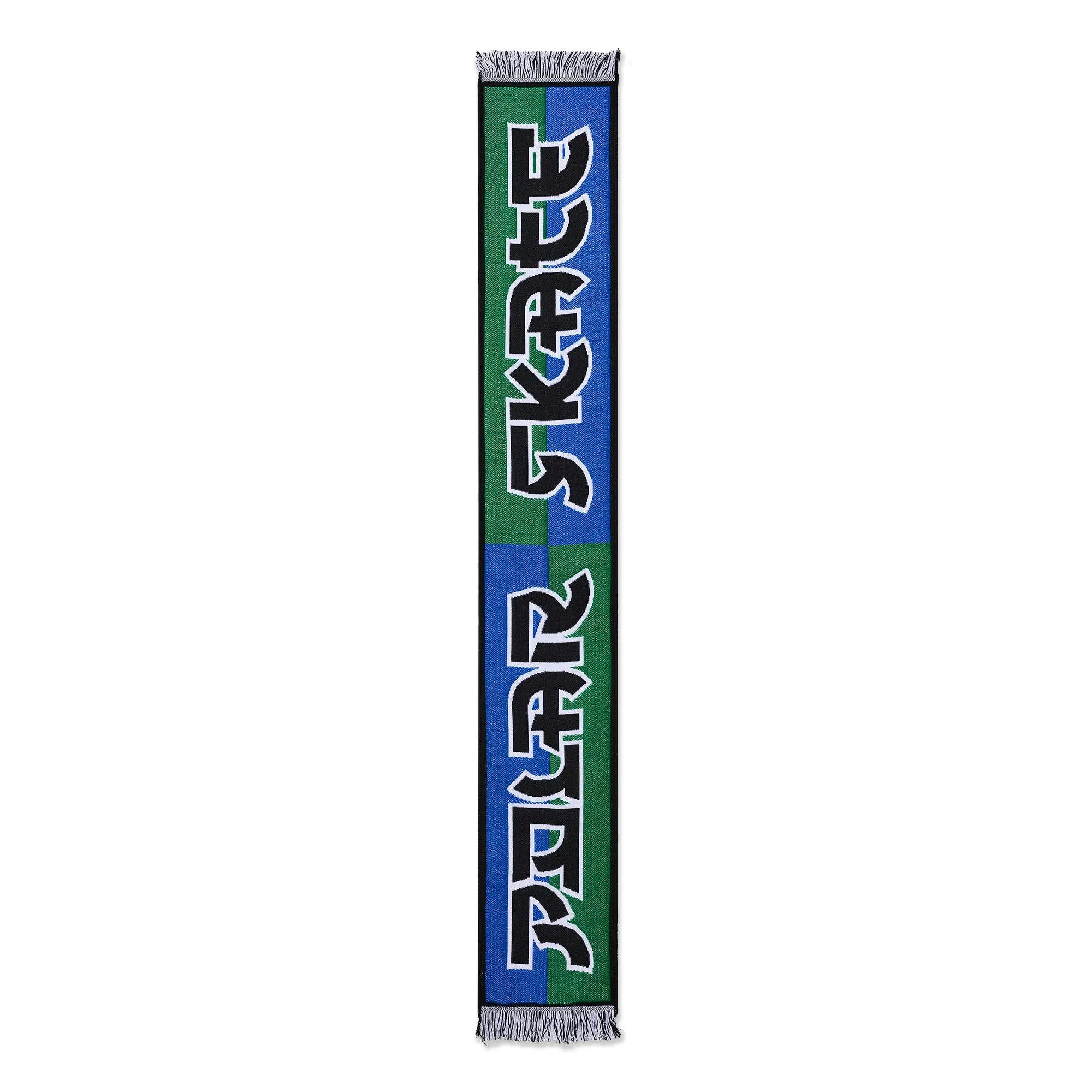 Polar Skate Co Football Scarf Squares Blue Green