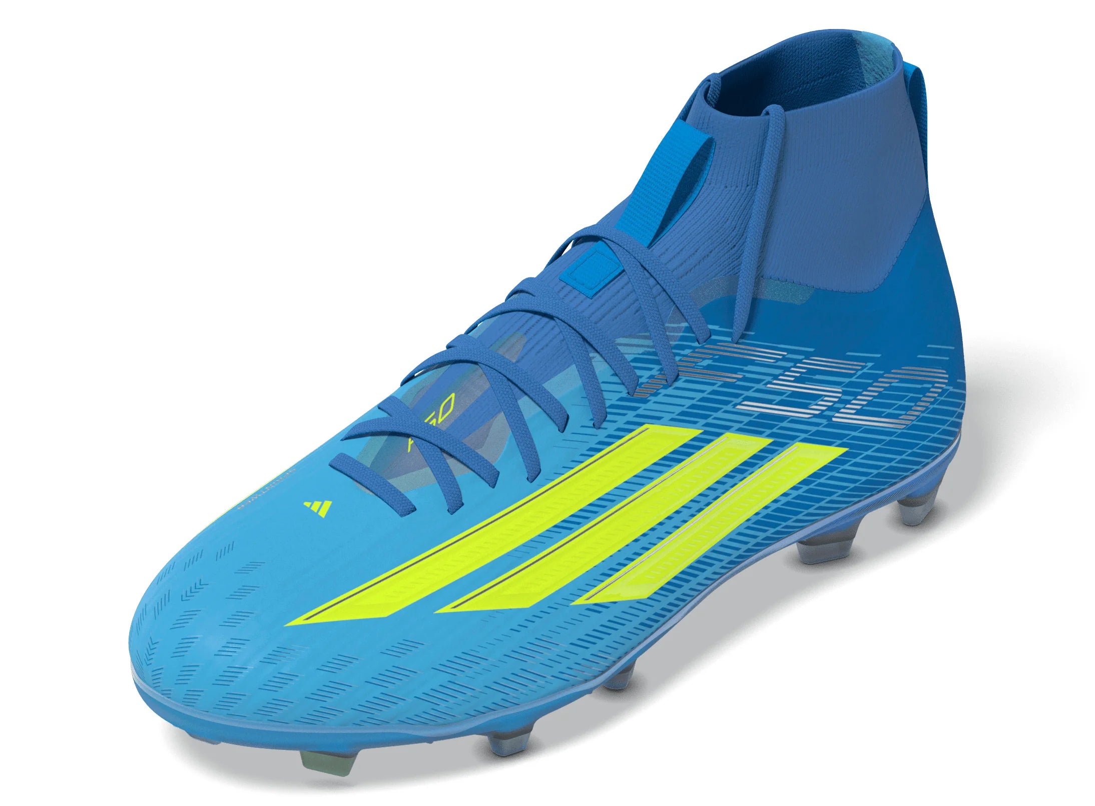 adidas F50 Elite Mid Cut FG Firm Ground Youth Soccer Cleats Blue Yellow Aqua