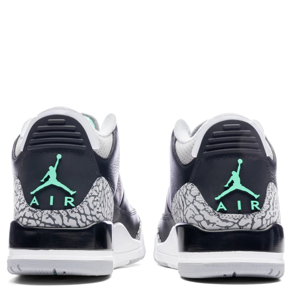 Air Jordan 3 Retro Green Glow Black Green Glow Wolf Grey