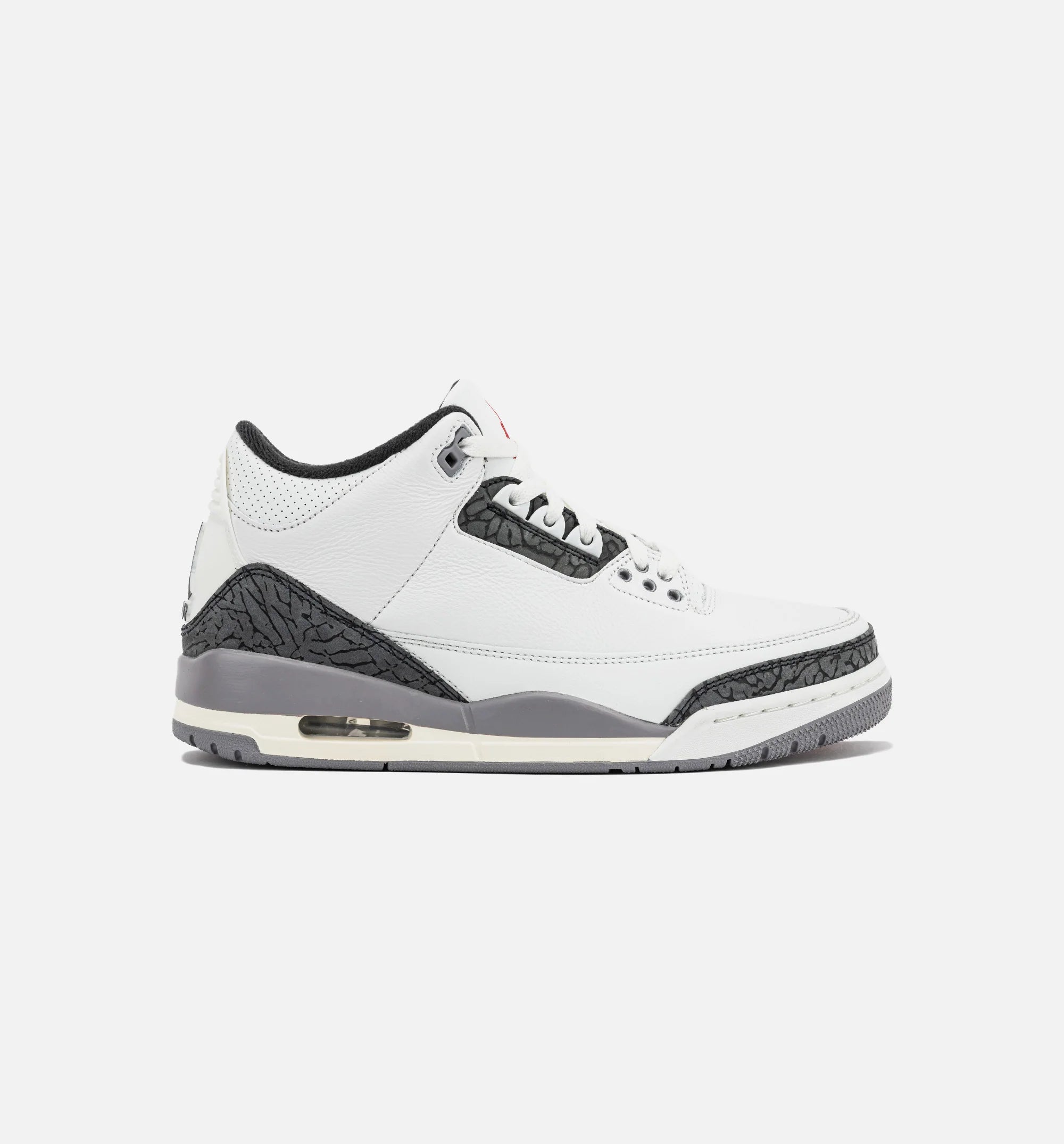 Air Jordan 3 Retro Cement Grey Mens Lifestyle Shoe Summit White Fire Red Cement Grey Black