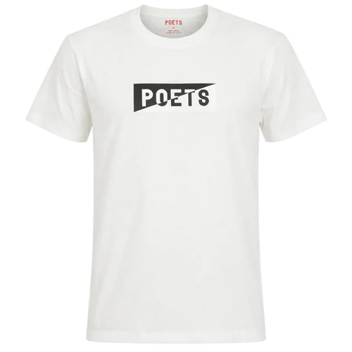 POETS CINZANO SCREENED T SHIRT White Black