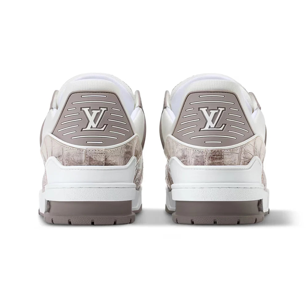 LV Trainer Beige Crocodile Skin