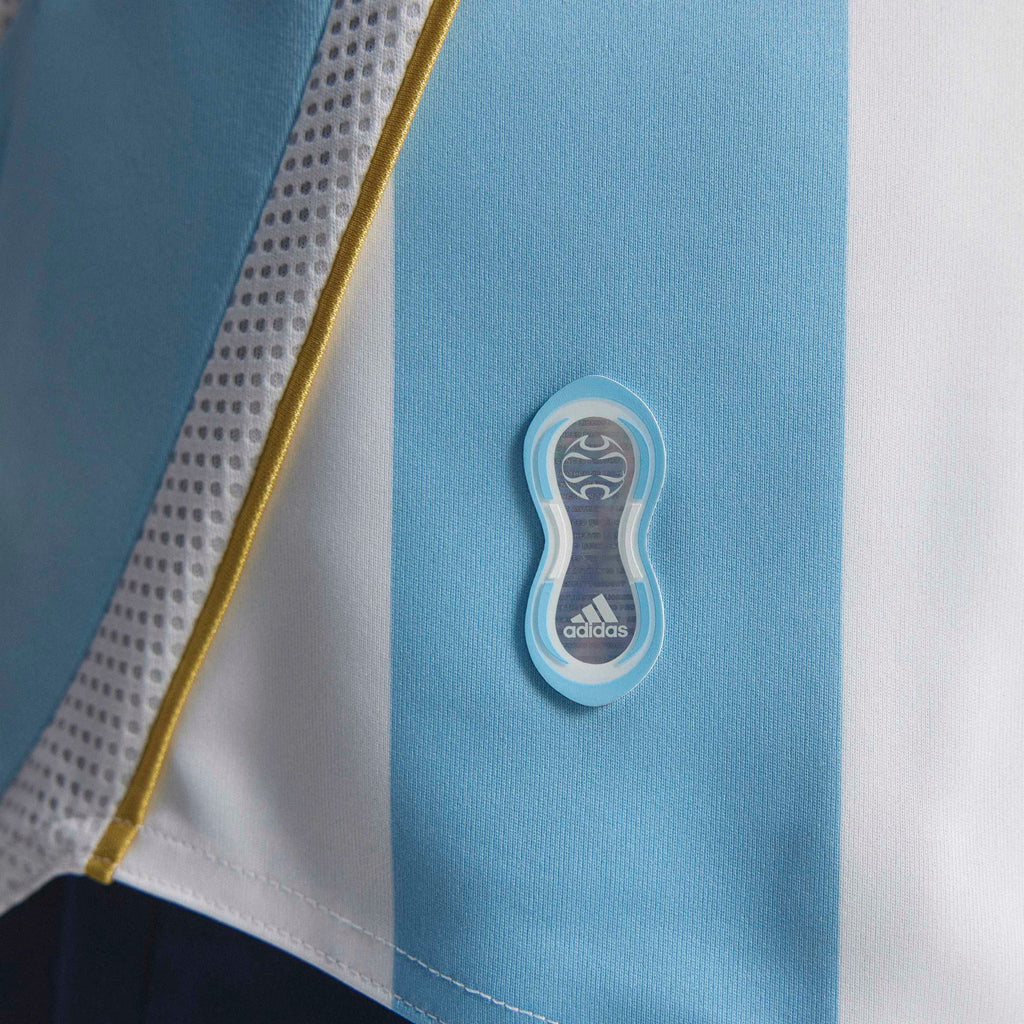 adidas Argentina Home Messi Mens Soccer Jersey 2006 White Sky Blue