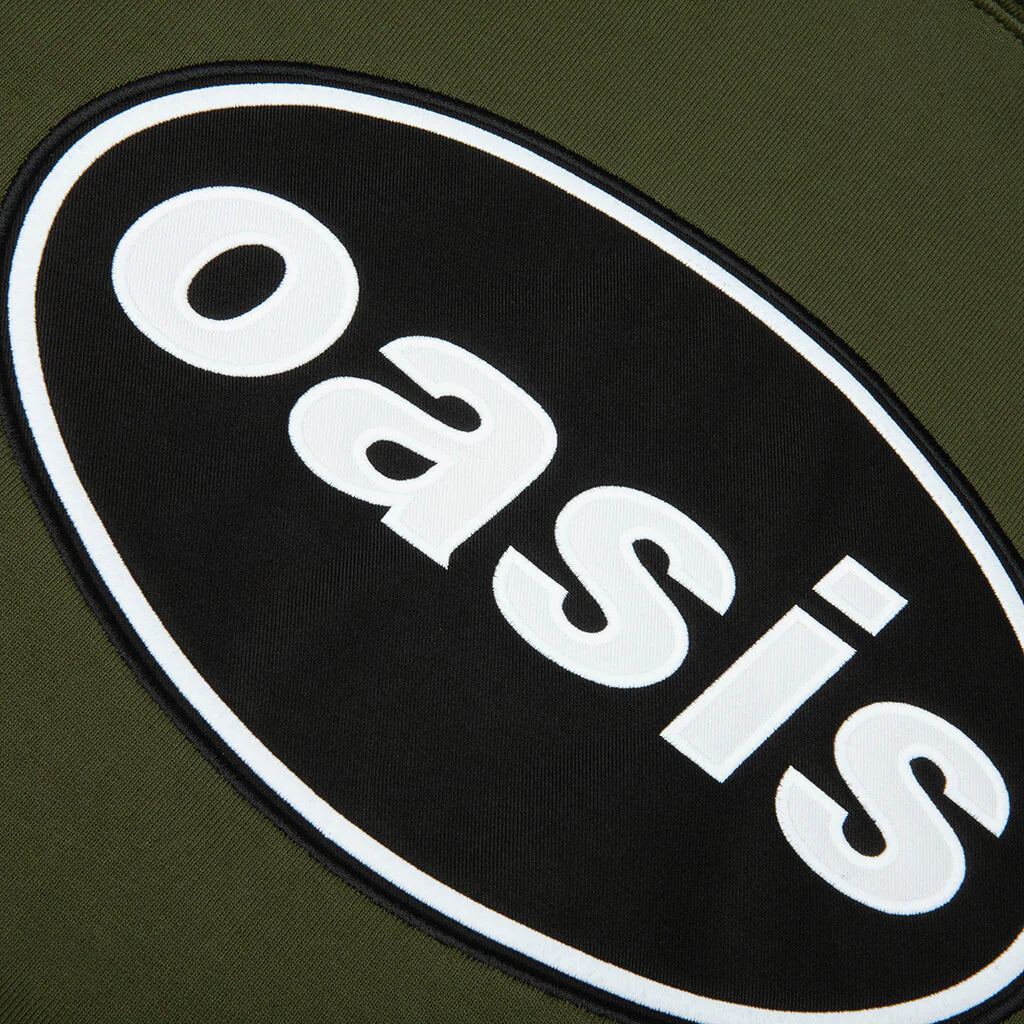 Pleasures x Oasis Knebworth Hoodie Olive