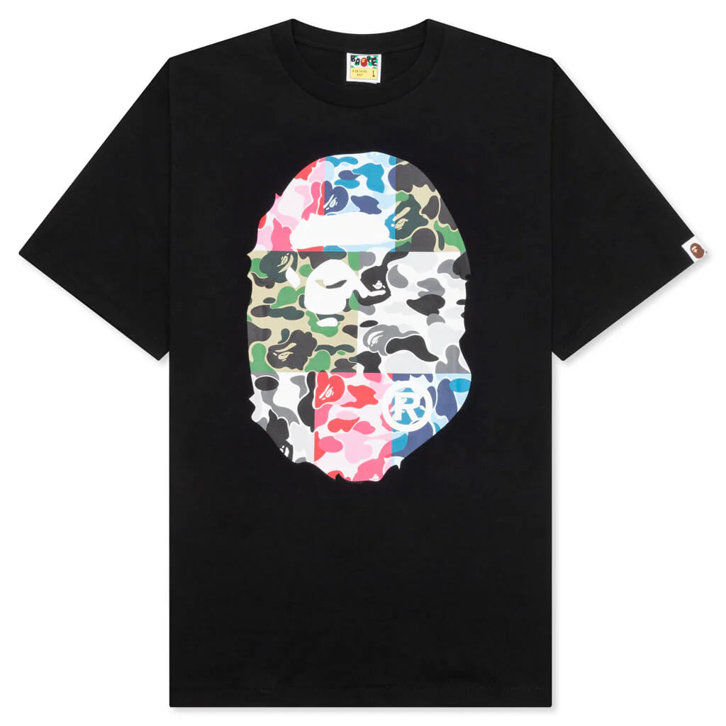 Abc Camo Crazy Big Ape Head Tee Black